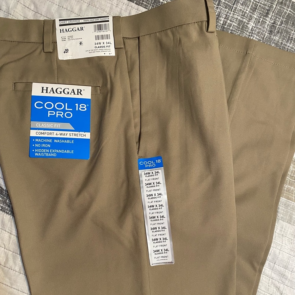 Haggar Cool pro khakis, Size: 34x34